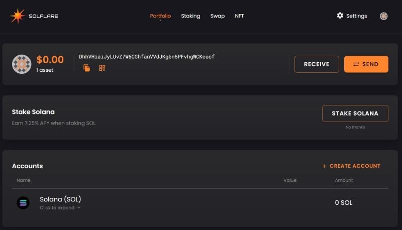 Solflare Review - A Fully Featured Solana Wallet for SOL Staking and More